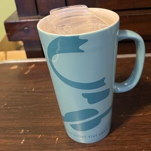 Caribou Coffee 2022 Tall Mug Coffee Cup 16 fl oz Life Is Short Stay Awake For It